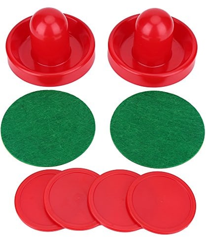 Paletas y Discos para Hockey de Mesa - Set de Recambio para Porteros, Juego de 2 Paletas y 4 Discos de Plástico Ligero (S 60mm)