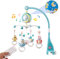 Mini Tudou Baby Musical Mobile Crib with Music and Lights, Timing Function, Projection, Take-Along Rattle and Music Box for Babies Boys Girls Toddlers