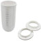 SET E14 Fassung weiß + 2x Schraubring, Gewinde M10x1 Thermoplast Schraubfassung für Glühlampe und LED
