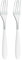 Grunwerg 2TAF650W Yin & Yang Table Forks, 18/10 Stainless Steel, White