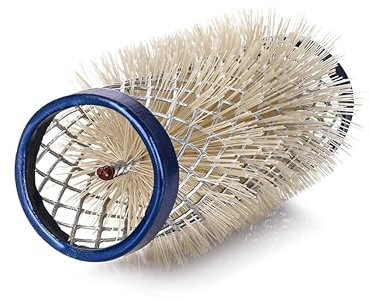 PONIK'S PROFESSIONAL - Metallwickler, Drahtwickler mit Borsten, Lockenwickler Metall 12 Stück, Haarwickler 21 mm, Haar Roller Set, Haarrollen Locken, Lockenwickler Set - Blau