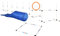 PawHut 5-TLG. Hunde Agility Set Training für Haustiere Hundetrainigsset mit Hundetunnel Inklusive Tasche Leicht zu tragen Polyester Kunststoff Orange
