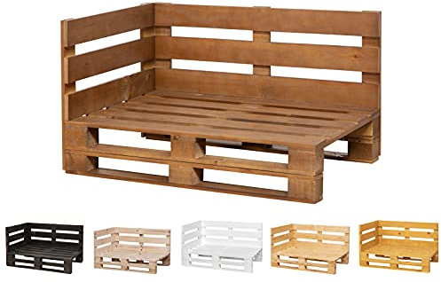 Chaise Longue Sofa Palets geschliffen und gebürstet Innen/Außen Neuer Palettensessel/Sofa für Patio (100 cm x 60 cm, Walnussbraun)