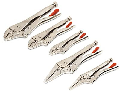 Crescent 5 Piece Curved and Long Nose Locking Plier Set - CLP5SETN-08