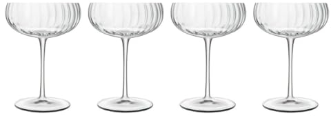 Set 4 Calici Bicchieri Champagne in Vetro Optica 30 cl Luigi Bormioli