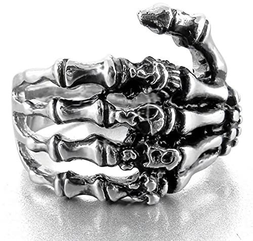 Vintage Skeleton Schädel Palm Form Ring Für Frauen Herren Hip Hop Metal Rock Rap Party Club Ring Männlichen Biker Finger Zubehör Geschenk