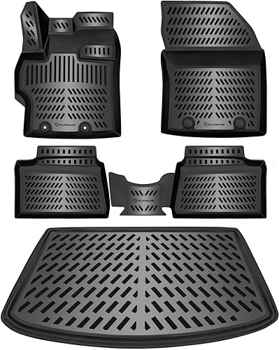 ELMASLINE Juego de Alfombrillas de Goma 3D y Bandeja de Maletero para Toyota Yaris 2020-2026 | Solo Compatible con híbridos