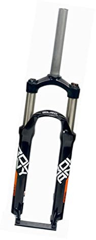LHHL Mountain Bike Front Fork 24 Inch Mechanical Fork Aluminum Alloy Suspension Front Fork 1 1/8 Straight Tube Manual Control QR 9mm Bicycle Accessories Disc Brake