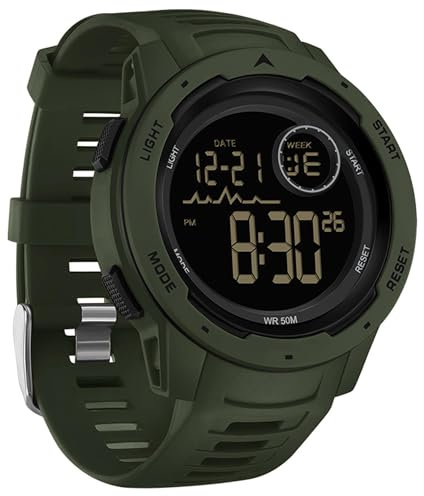 findtime Men's Digital Watch 50M Waterproof Tactical Watch Backlight Stopwatch Alarm 12/24H Sport Outdoor Wrist Mens Watch