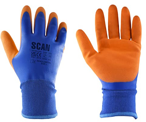 Scan SCAGLOWPTHXX Thermal Waterproof Latex Gloves - Size XXL
