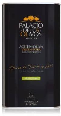 PALACIO DE LOS OLIVOS - Huile d'Olive Vierge Extra Espagnole (Variété Arbequina) - Bidon métallique 3 litres