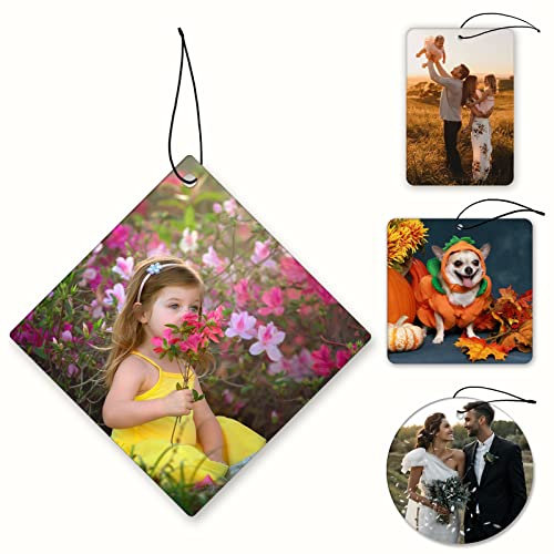 Personalisierte Lufterfrischer für Autos, duftbaum auto personalisiert maßgeschneiderte Lufterfrischer für Autos, doppelseitiger Druck, ideal für Familie und Geschenke