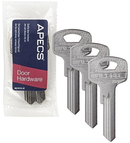 Ersatzschlüssel für Knaufzylinder und Doppelzylinder, ideal für Schließzylinder der Serie APECS EC, für Schlüsseldienst, 3er Set