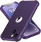 ORETECH for iPhone 14 Pro Max Case 6.7 inch, with [2 Pack Screen Protector] [Camera Lens Guard] [15FT Military Grade Drop Test] 360° Shockproof Slim Fit Design Rubber Bumper Phone Cover - Purple