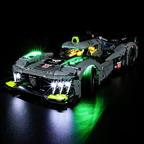 BRIKSMAX 42156 LED Licht für Peugeot 9X8 24H Le Mans Hybrid Hypercar - Kompatibel mit Lego Technic Bausteinen Modell