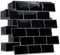 WALPLUS Upgrade Thicker 3D Tile Stickers Peel and Stick Backsplash Splashback Decals Tile Transfer for Kitchen Bathroom Living Room Stick on Tile Waterproof Black Metro Subway 20pcs 15.4x30.5cm