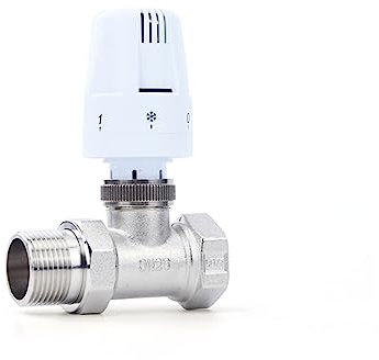 SarUel Automatisches thermostatisches Heizkörperventil 1/2 3/4 Zoll 1quot; Thermostat-Temperaturregelung, Fußbodenheizung, Thermostatventil DN15/DN20/DN25 (Size : 1)