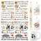 BETESSIN 4x Kerzen Tattoos Folie Herbst Halloween Kerzentattoo Kerzenfolie Sprüche Sticker Kerzensprüche Kerzensticker für Kerzen Tasse DIY Geschenk