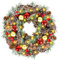 DONGQI Ghirlanda Natalizia per Porta 30cm, Corona di Natale, Ghirlanda decorativa natalizia con 30 Luci LED, Ghirlande artificiali per finestre, Camino, per interni ed esterni, decorazioni natalizie