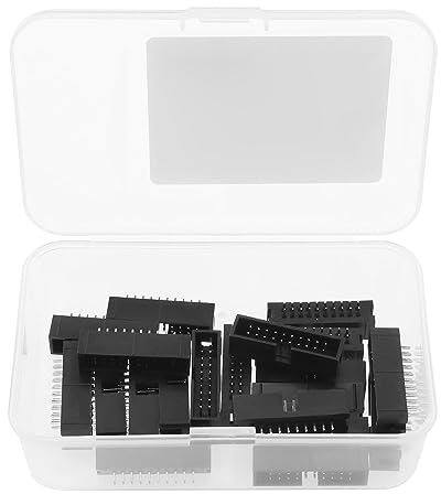 VGOL 20stk IDC 2x10 Zweireihig 20-polige Box Header Stecker Männlich Buchse Terminal In-line Stecker Adapter für JTAG Stecker Kabel 2,54mm Pitch