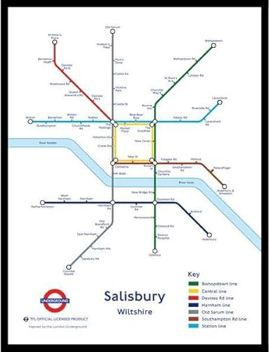 The Happy Puzzle Company - Salisbury Underground Jigsaw Map 1000 Pieces - Jigsaw Puzzles for Adults 1000. This is an official Transport For London licenced product.
