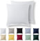 Alreya Kissenbezug 65 x 65 cm (2er Set) - Weiß - 100% Jersey Baumwolle - Kissenhülle für Kissen 65x65 cm, Jersey Kopfkissenbezüge, Superweicher Kissenbezüge 65x65 mit Reißverschluss