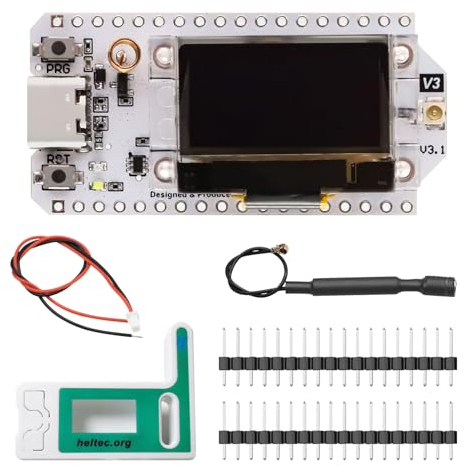 APKLVSR LoRa ESP Board, Lora V3 WiFi + BLE Development Board with OLED Display and Antenna USB C Dual-Core IOT Development Board 240MHz 915MHz for Arduino