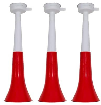 Vuvuzela Trompeten, zwei Körper, Zubehör für Fußball und Sportfeiern, lauter Lufthorn für Animation, ideal zum Transport (Polen, 3 Produkte)