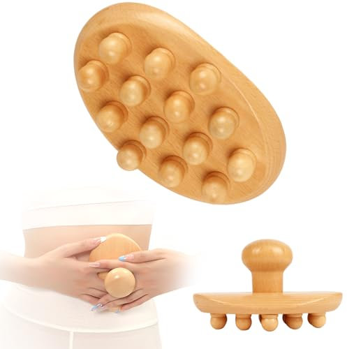 InfiniteRelax Holz-Massager, Cellulite-Massagegerät Roller, Körperbürste Faszienblaster für Cellulite-Entferner, juckende Hautentlastung Körperformung, professionelles Maderoterapia-Kit