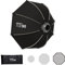 TRIOPO Octagonal Portable Softbox Bowens Mount Softbox: Quick Setup with Foldable Design, Compatibility for Bowens Continuous Lights (K3-90 / 90cm/35.4in)
