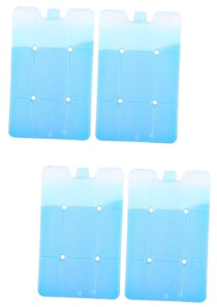 Amosfun 4 Piezas Nevera Portátil Bolsa De Hielo Refrescante De Alimentos Placa De Enfriamiento De Hielo Hielera Hielera Contenedor De Hielo Hdpe Blue