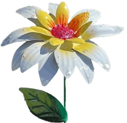 3D-Blumen Gartenstecker Dekorationen Metall Blumenstecker Outdoor Hof Ornament Blumentöpfe Stick Bodeneinsatz Garten