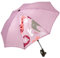 PERLETTI Sombrilla Carro Bebe Universal Anti UV con Animales - Mini Paraguas Cochecito Niño Niña Protección Solar Apertura Manual - Sombrilla Lluvia Carrito Silla de Paseo - Diámetro 70 cm (Rosa)