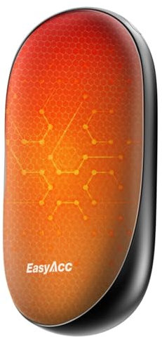 Rechargeable Hand Warmers 1 pack,EasyAcc® 5000mAh Hand Warmers Reusable Pocket Size Heater Electric Hand Warmer, UL&UKCA Certified,3 Levels,For Golf Hiking Raynauds Gloves
