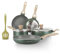 KASANOVA Batteria pentole Cooking Therapy, Set pentole induzione e padelle antiaderenti con paletta, Set cucina completo con scritta al laser e manici effetto legno (8)