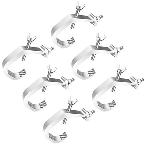 Naisfei 6 Pcs Stage Lighting Clamps, Stage Light Clamp Heavy Duty Prevent Slip Cast Aluminum Stage Lamp Hook Kit for Spotlight Moving Head Light,DJ Lighting Truss