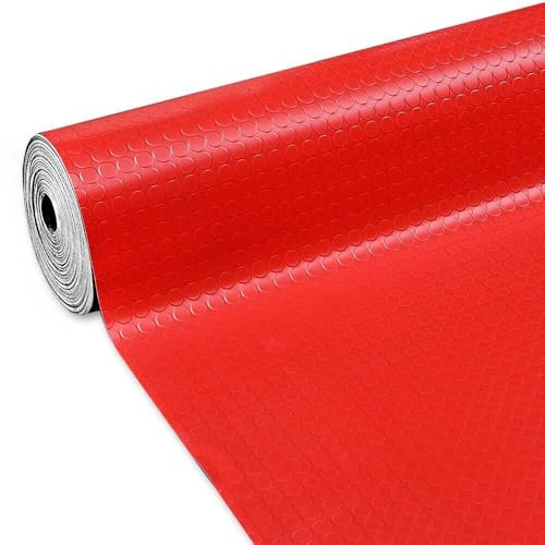 Tapis de sol en caoutchouc PVC rouge pour tapis de sol antidérapant 100 x 80 cm