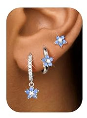 Chriscoco 3 Paia Orecchini Donna Argento/Oro Anallergici Set Orecchini Cerchio Piccoli Piercing Orecchio