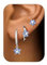 Chriscoco 3 Paar Ohrringe Silber Set für Damen 14 Karat Vergoldet Kleine Ohrstecker Gold Zirkonia Creolen Ohrringe Stecker für Mehrere Ohrlöcher