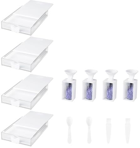 Comphic 12-Pack Trabricks Stackable Diamond Art Trays with Lids, Diamond-Painting Art Kits for Adult for DIY Art Craft A