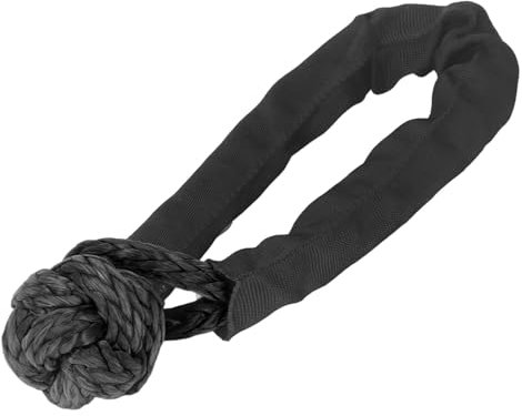 Grillete suave, 40000 libras de resistencia a la rotura, grillete de cuerda de recuperación para camiones, SUV grandes, vehículos todoterreno, con funda protectora, material de polietileno de peso