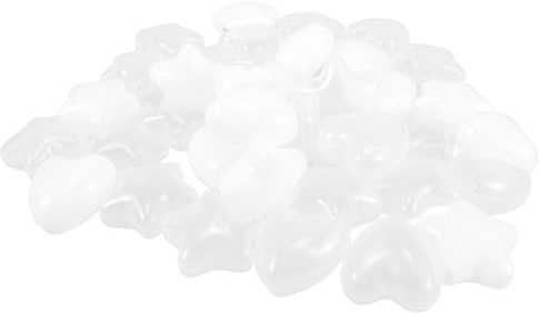 UKCOCO 100 Stück Teiliges Spielbälle aus Kunststoff Stern und Herzform Transparente und Weiße Farben für Bällebäder Spielzelte Schwimmbäder und Indoor Deko Leicht zu Reinigen und