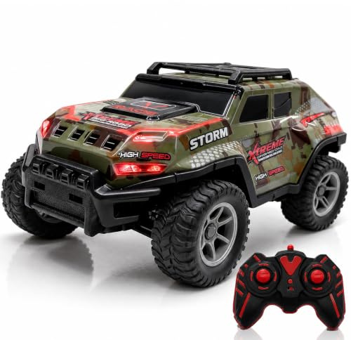 InYoHui 1:18 RC Monster Truck mit Spray Nebel, LED, 2 Batterien