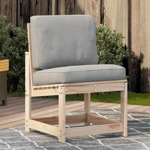 Holamys Gartenstuhl Massivholz Kiefer, 50,5x55x77 cm, unbehandelt, robuster Outdoor Stuhl für Garten, Terrasse, Balkon, gemütliche Stunden
