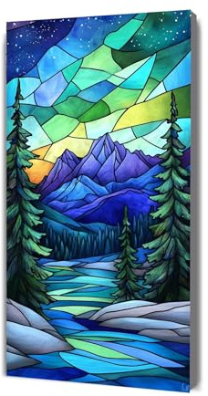 Malen Nach Zahlen Anlage Landschaft Malen Nach Zahlen Erwachsene Anfänger und Kinder, 3 Pinseln und Acrylfarbe Knitterfreie leinwand Kit, Paint by Numbers Basteln Haus Deko Ohne Rahmen 25x50cm Y-986