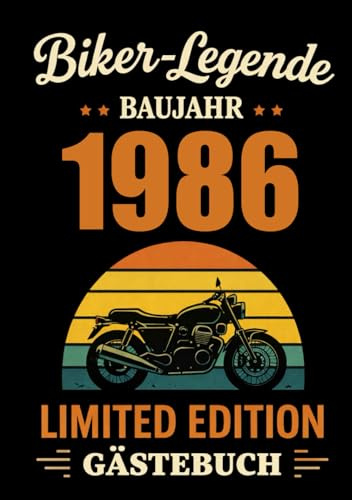 Gästebuch zum 40. Geburtstag - Biker-Legende: Ein besonderes Erinnerungsbuch für Biker und Motorradfans | Eintragbuch für Gäste und Gratulanten | Motorradfahrer Geschenk für Frauen und Männer