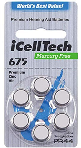 iCellTech Hörgeräte Batterien Größe 675 60 Batterien