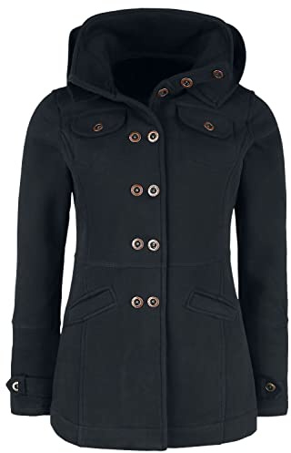RED by EMP Damen schwarze Übergangsjacke aus Sweatstoff