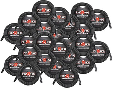 Pig Hog PHM20 20' XLR Cable - 24 Pack