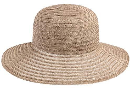 Mayser Janell Hanf Rollbarer Schlapphut Damenhut Strohhut Strandhut Sommerhut Sonnenhut Hanfhut Hut Damen - Made in The EU Sommer Frühling-Sommer - One Size beige